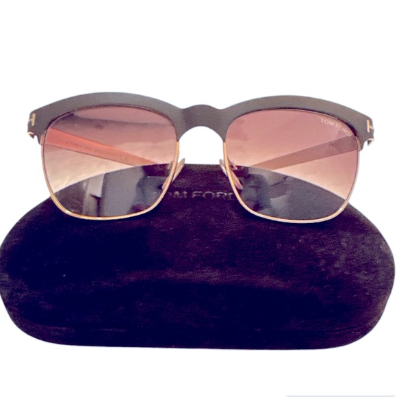 Tom Ford Accessories - EUC Tom Ford Elena Sunglasses TF437 48F Brown & Rose Gold Brown Lens